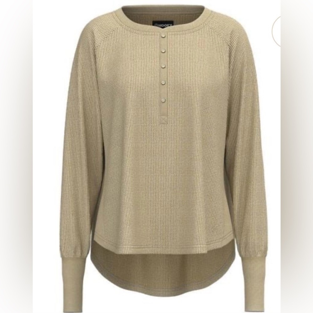 NWOT HOOEY Juniper Henley long Sleeve Thermal | Snap Buttons | M - Picture 2 of 8